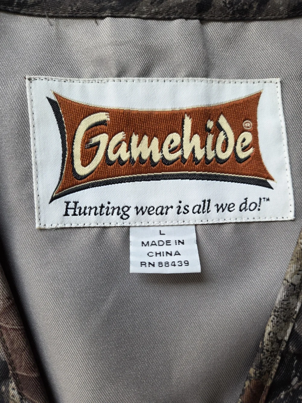 Gamehide Mens Real Tree Camoflauge Edge Hunting Shooting Zip Up Vest Size Large